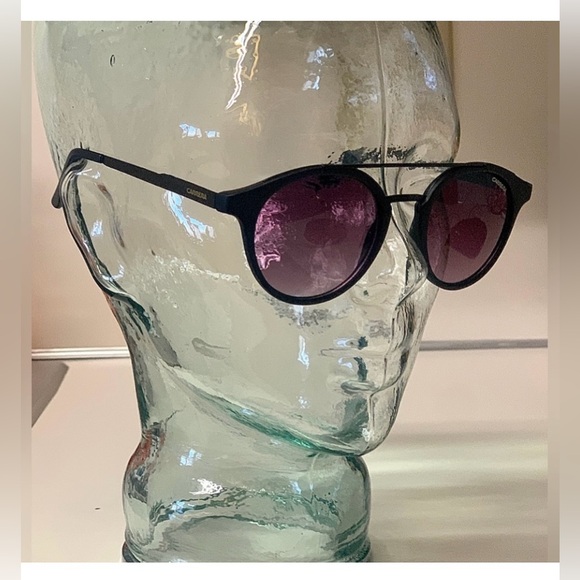 Unisex Matte Black Rim CARRERA Italian Sunglasses with Zippered Hard Case - Picture 10 of 13